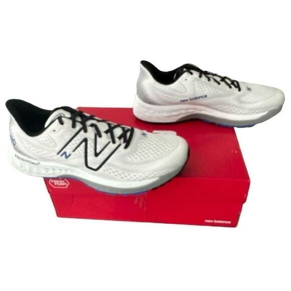 New Balance Fresh Foam Men's White Running Shoes - Picture 3 of 11